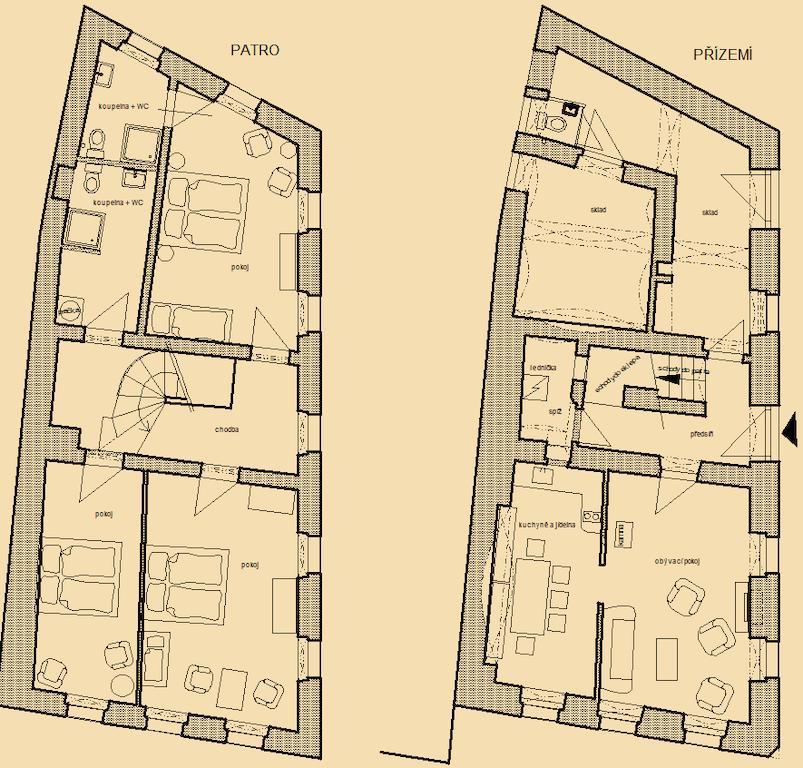 Mestansky Dum Villa Rožmberk nad Vltavou Rom bilde